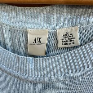 Armani Exchange Light Blue Knit Sweater